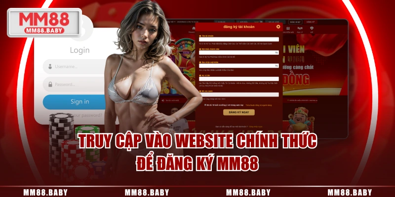 Truy cập vào website chính thức để đăng ký MM88
