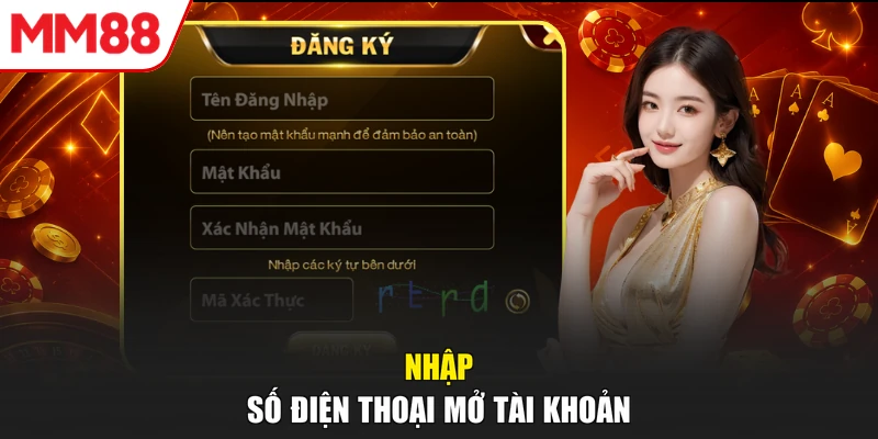 Nhập số điện thoại mở tài khoản
