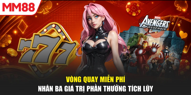 Vòng quay miễn phí nhân ba giá trị phần thưởng tích lũy